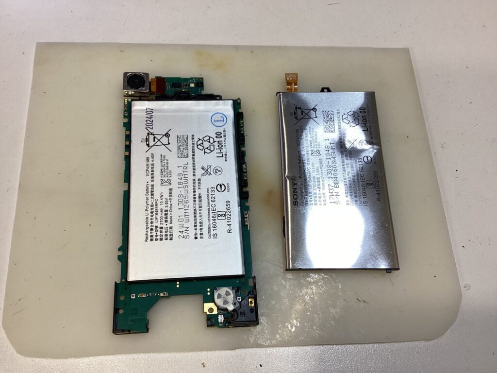 基板にバッテリーを付ける