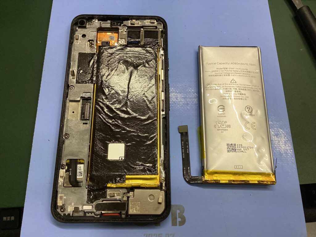 Pixel5の膨張したバッテリーを交換